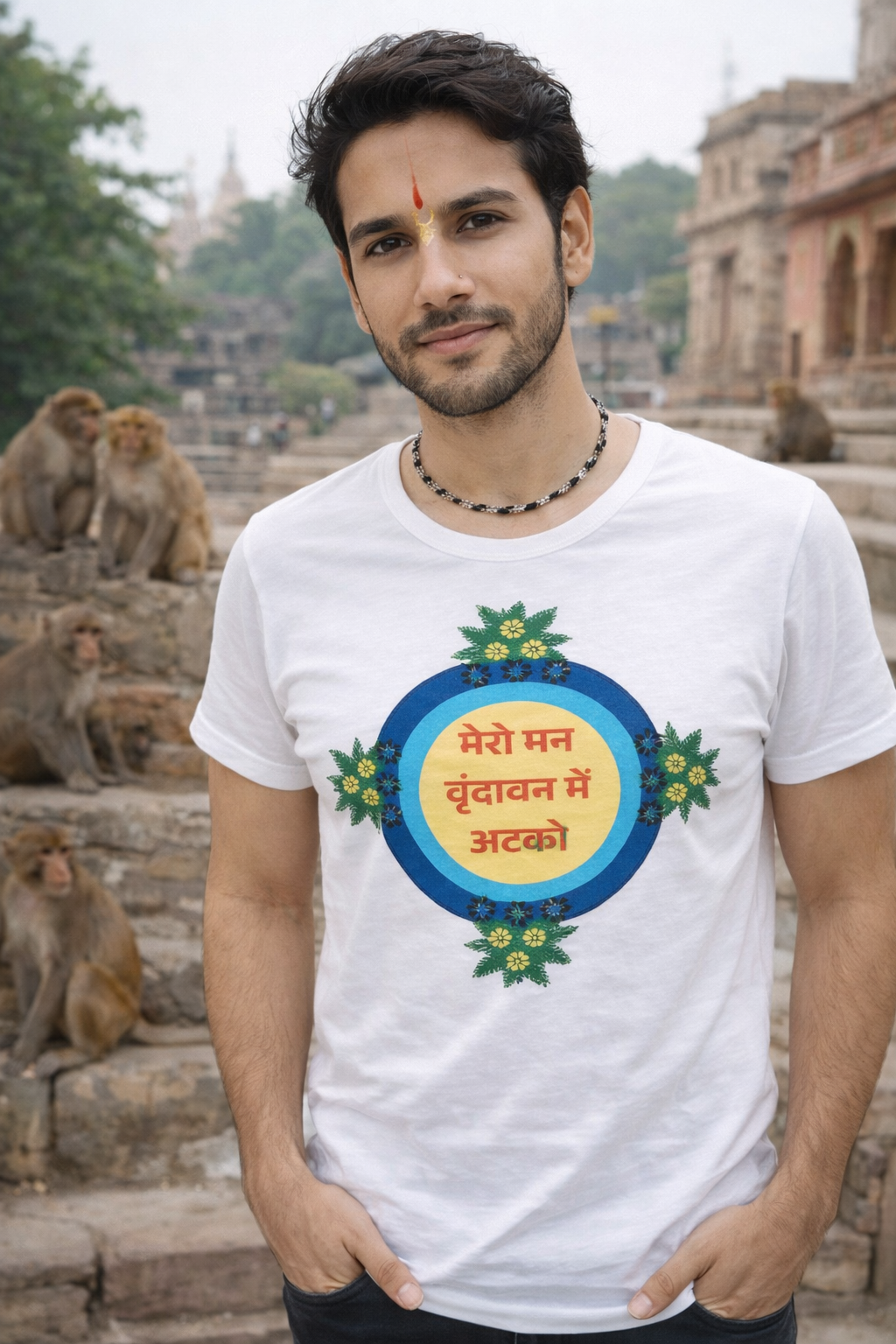 Mero man vrindavan Unisex T-Shirt